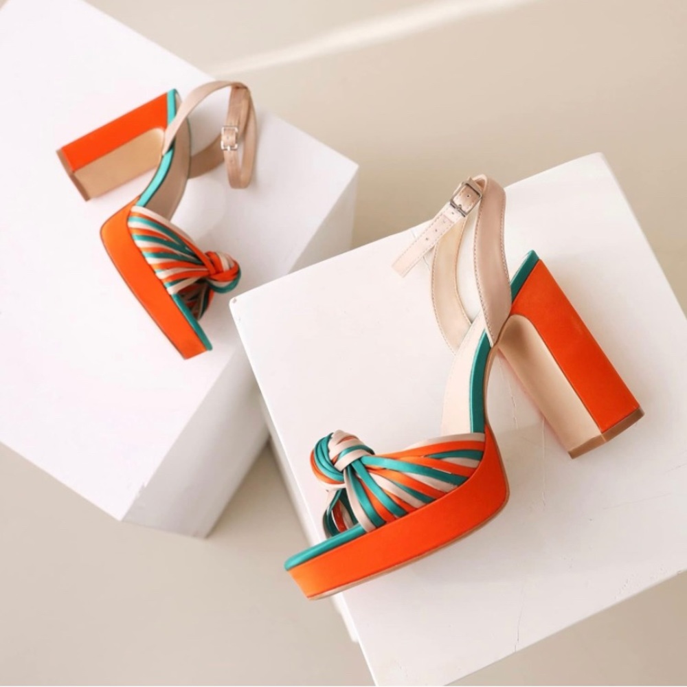 Colorful platform sandals